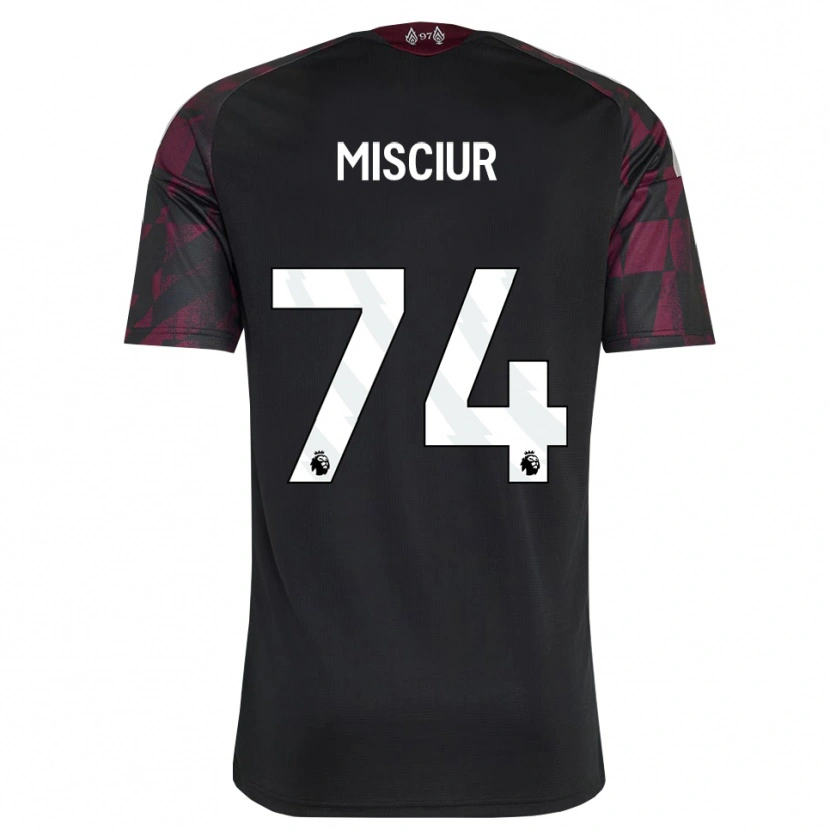 Danxen Kinder Kornel Misciur #74 Schwarz Weiß Violett Ausweichtrikot Trikot 2026/27 T-Shirt Österreich