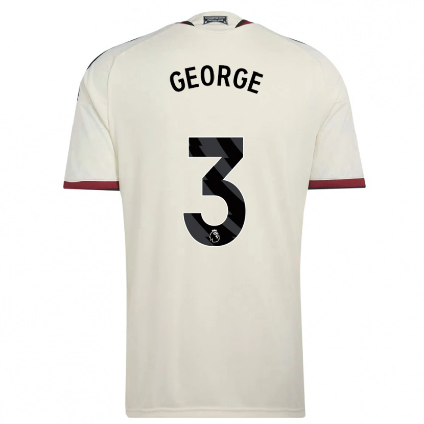 Danxen Kinder Gabby George #3 Beige Schwarz Rot Ausweichtrikot Trikot 2026/27 T-Shirt Österreich