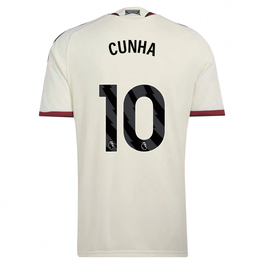 Danxen Kinder Matheus Cunha #10 Beige Schwarz Rot Ausweichtrikot Trikot 2026/27 T-Shirt Österreich