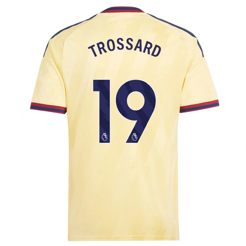 Danxen Kinder Leandro Trossard #19 Hell Gelb Mitternachtsblau Ausweichtrikot Trikot 2026/27 T-Shirt Österreich