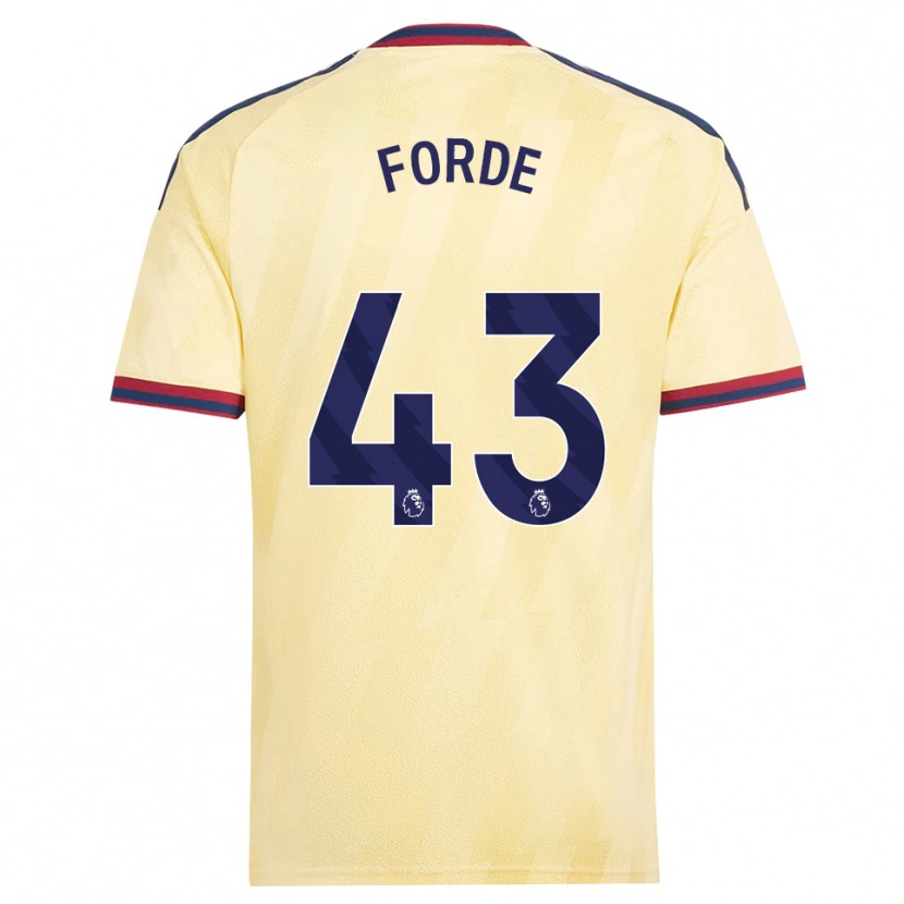 Danxen Kinder Romari Forde #43 Hell Gelb Mitternachtsblau Ausweichtrikot Trikot 2026/27 T-Shirt Österreich
