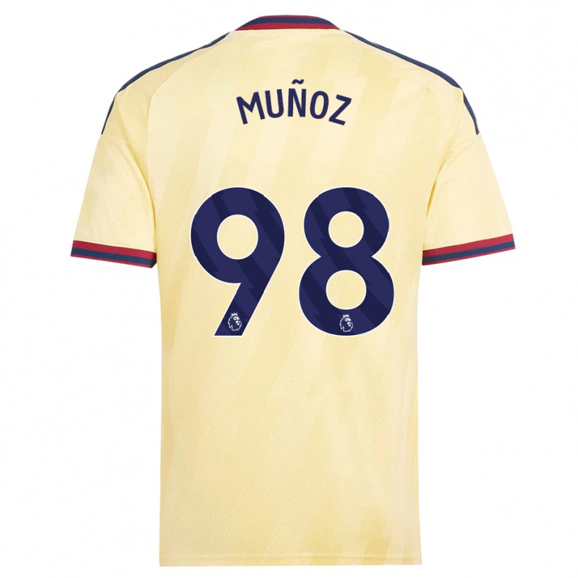 Danxen Kinder Luis Muñoz #98 Hell Gelb Mitternachtsblau Ausweichtrikot Trikot 2026/27 T-Shirt Österreich