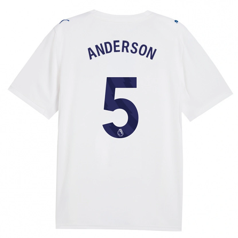 Danxen Kinder Elliot Anderson #5 Marineweiß Ausweichtrikot Trikot 2026/27 T-Shirt Österreich