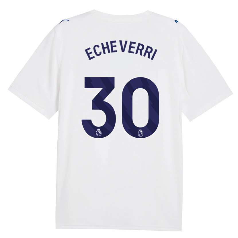 Danxen Kinder Claudio Echeverri #30 Marineweiß Ausweichtrikot Trikot 2026/27 T-Shirt Österreich