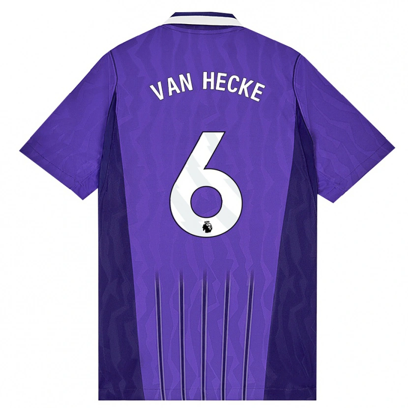 Danxen Kinder Jan Paul Van Hecke #6 Violett Weiß Ausweichtrikot Trikot 2026/27 T-Shirt Österreich