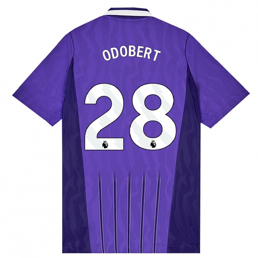 Danxen Kinder Wilson Odobert #28 Violett Weiß Ausweichtrikot Trikot 2026/27 T-Shirt Österreich