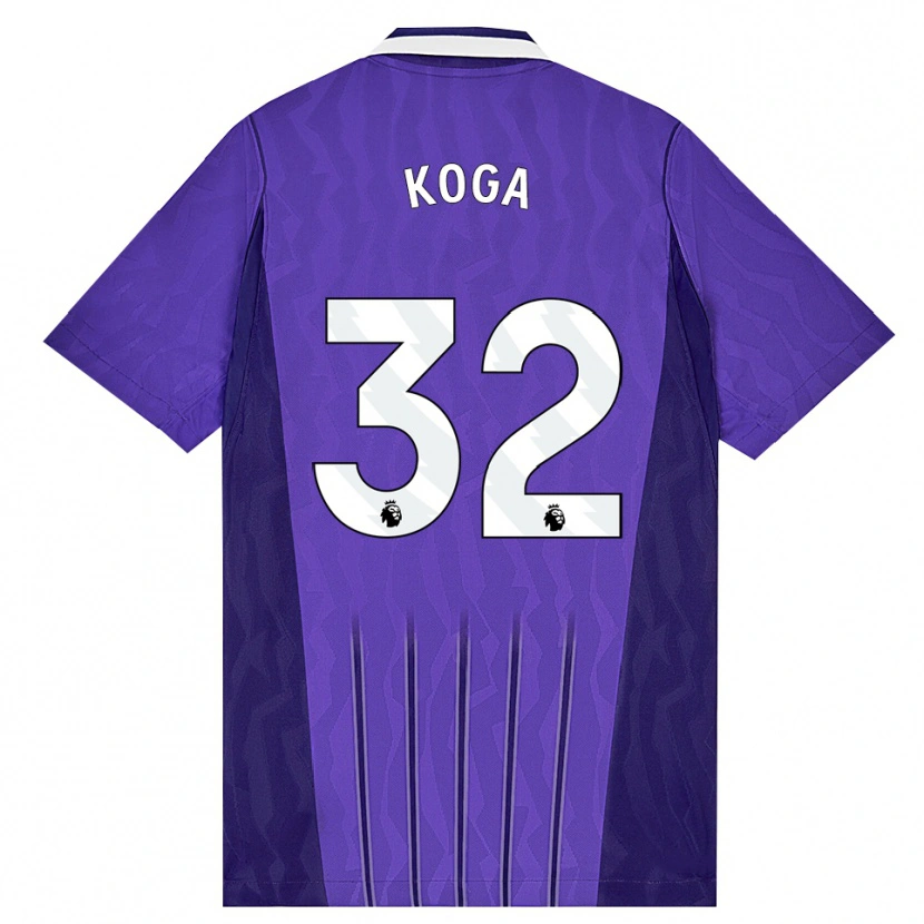 Danxen Kinder Tōko Koga #32 Violett Weiß Ausweichtrikot Trikot 2026/27 T-Shirt Österreich