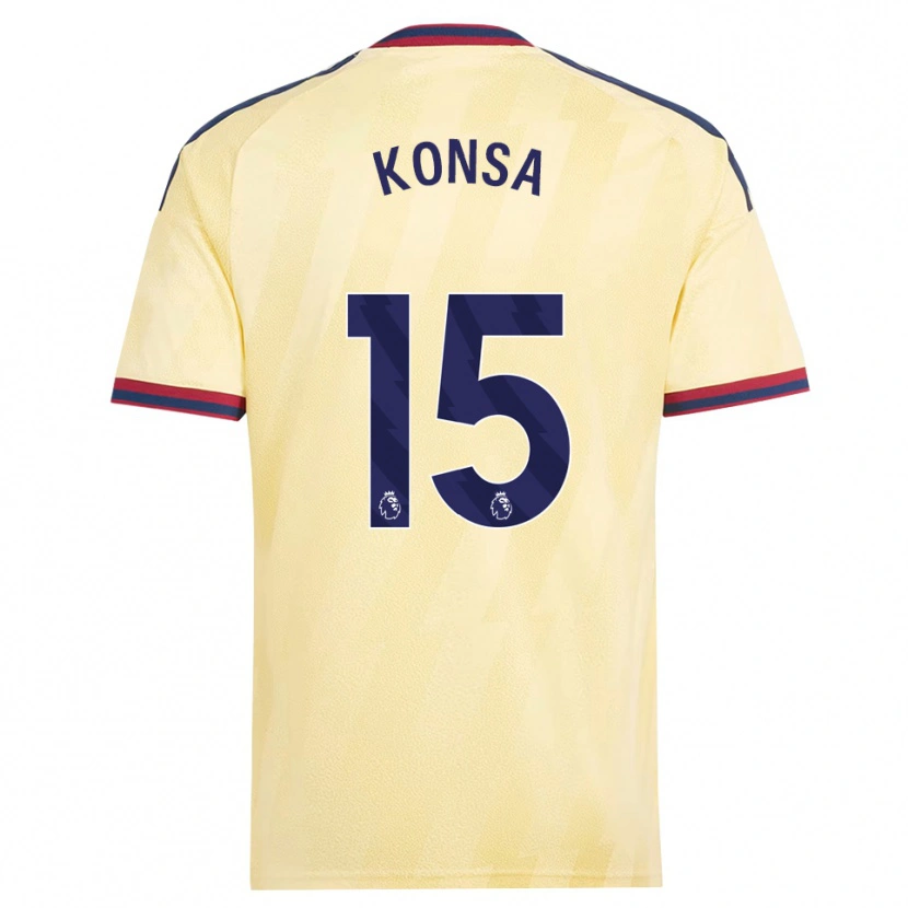 Danxen Kinder Ezri Konsa #15 Hell Gelb Mitternachtsblau Ausweichtrikot Trikot 2026/27 T-Shirt Österreich