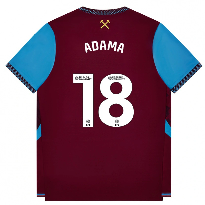 Danxen Kinder Adama Boiro #18 Burgund Kornblumenblau Heimtrikot Trikot 2026/27 T-Shirt Österreich