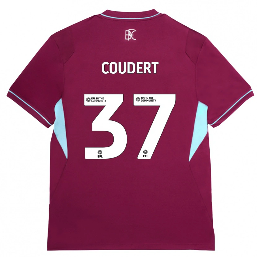 Danxen Kinder Grégoire Coudert #37 Burgund Grün Heimtrikot Trikot 2026/27 T-Shirt Österreich