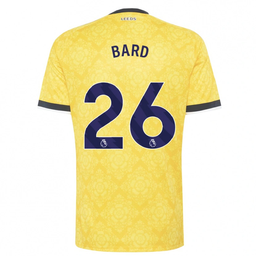 Danxen Kinder Melvin Bard #26 Gelb Weiß Schwarz Auswärtstrikot Trikot 2026/27 T-Shirt Österreich