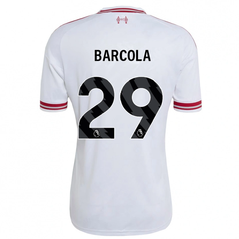 Danxen Kinder Bradley Barcola #29 Rot Weiß Auswärtstrikot Trikot 2026/27 T-Shirt Österreich