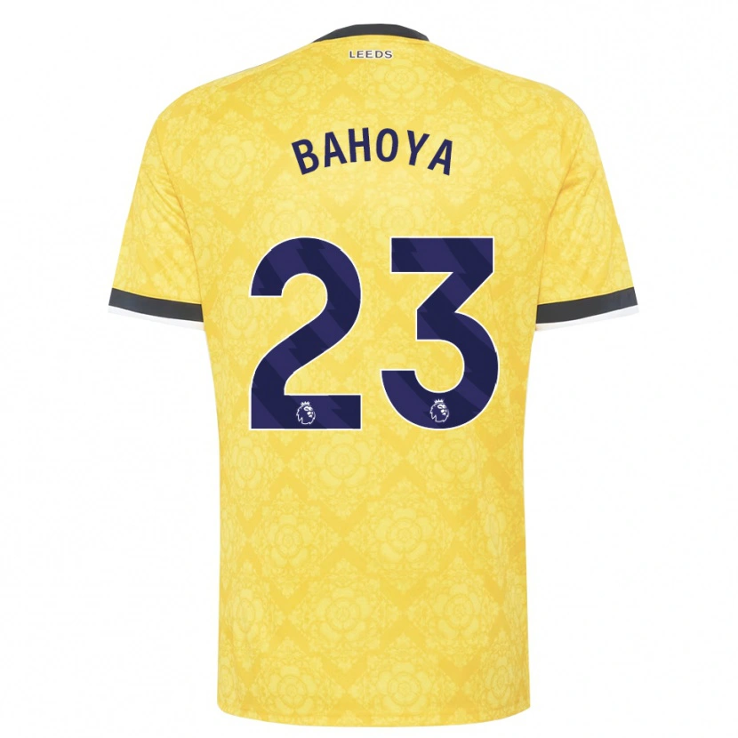 Danxen Kinder Jean-Mattéo Bahoya #23 Gelb Weiß Schwarz Auswärtstrikot Trikot 2026/27 T-Shirt Österreich
