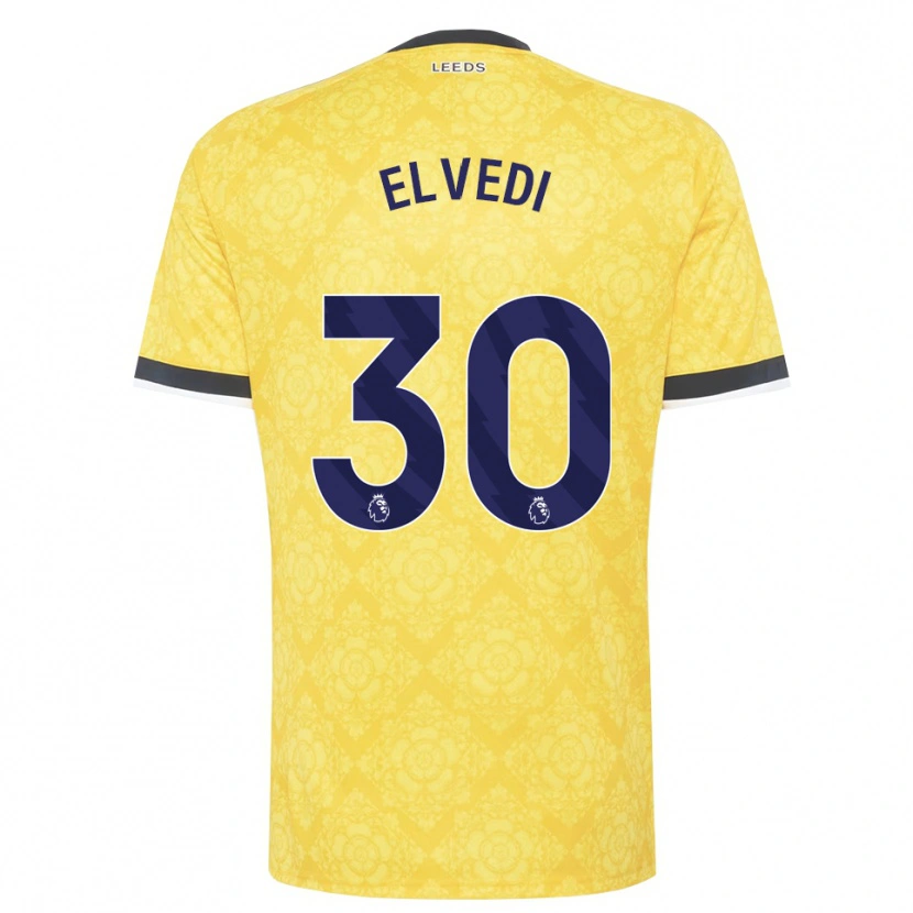 Danxen Kinder Nico Elvedi #30 Gelb Weiß Schwarz Auswärtstrikot Trikot 2026/27 T-Shirt Österreich