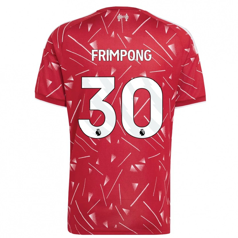 Danxen Herren Jeremie Frimpong #30 Weiß Rot Heimtrikot Trikot 2026/27 T-Shirt Österreich