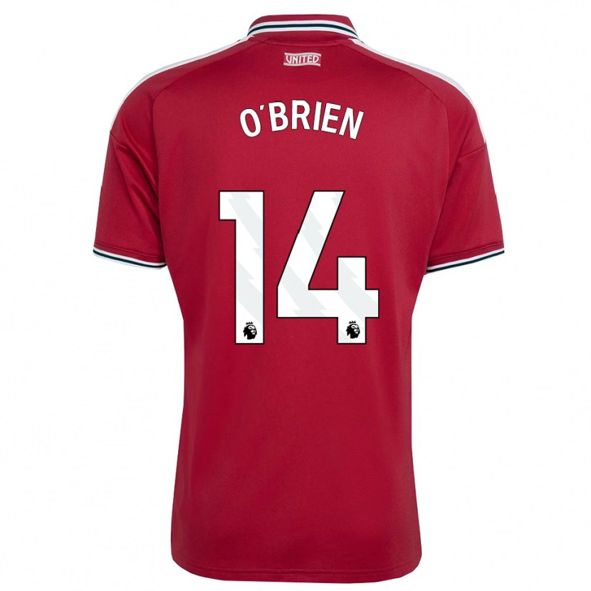 Danxen Herren Sam O'brien #14 Rot Gelb Weiß Heimtrikot Trikot 2026/27 T-Shirt Österreich