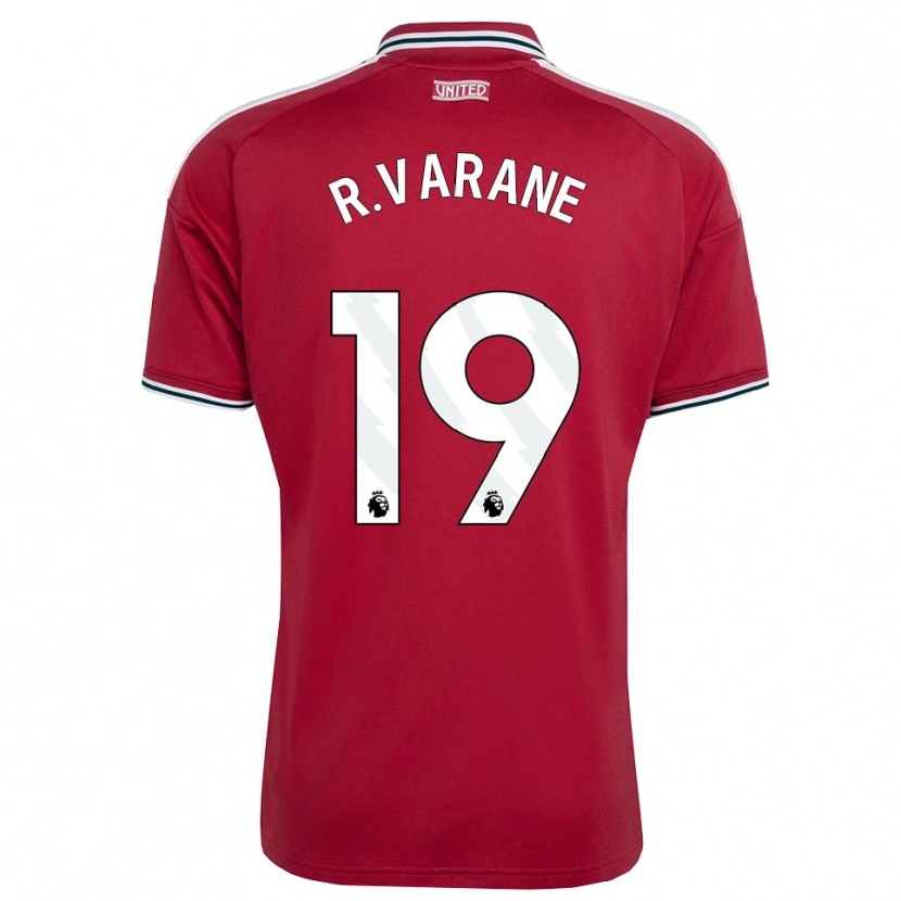 Danxen Herren Raphael Varane #19 Rot Gelb Weiß Heimtrikot Trikot 2026/27 T-Shirt Österreich