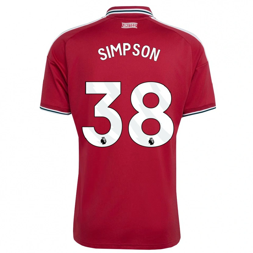 Danxen Herren Jess Simpson #38 Rot Gelb Weiß Heimtrikot Trikot 2026/27 T-Shirt Österreich