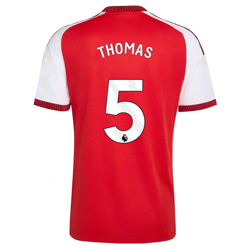 Danxen Herren Thomas Partey #5 Rot Weiß Schwarz Heimtrikot Trikot 2026/27 T-Shirt Österreich