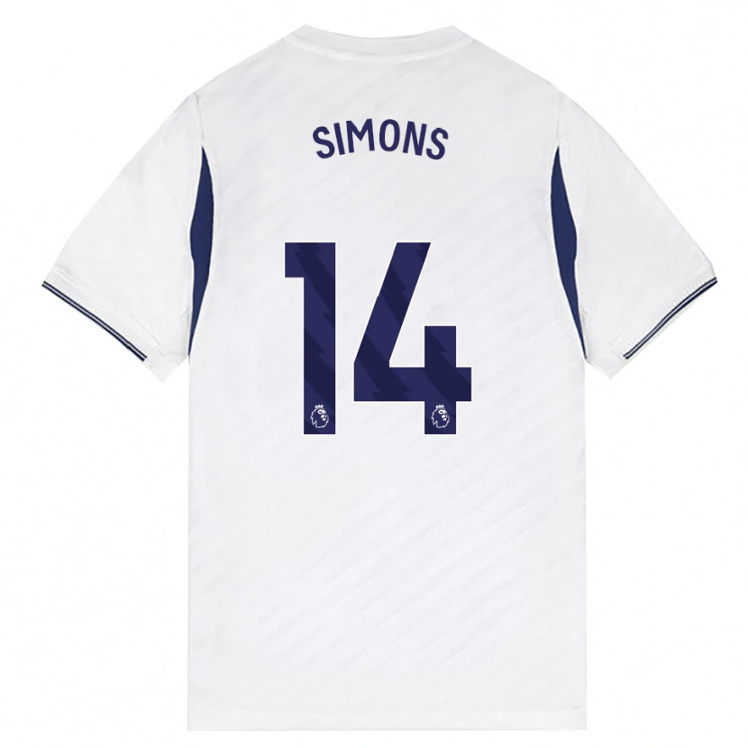 Danxen Herren Zach Simons #14 Weiß Rot Violett Heimtrikot Trikot 2026/27 T-Shirt Österreich