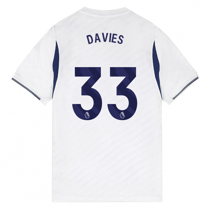 Danxen Herren Ben Davies #33 Weiß Rot Violett Heimtrikot Trikot 2026/27 T-Shirt Österreich
