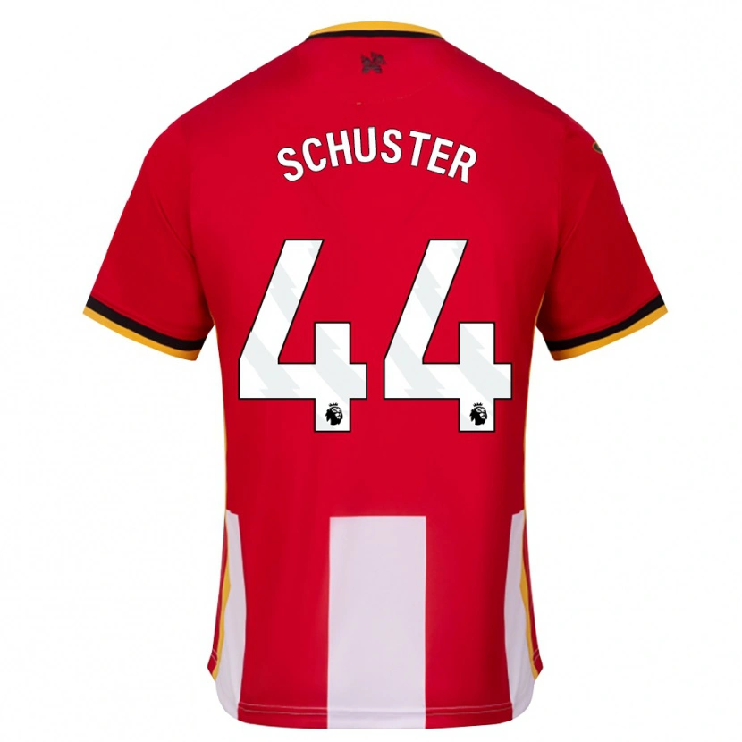 Danxen Herren Jannik Schuster #44 Gelb Schwarz Rot Heimtrikot Trikot 2026/27 T-Shirt Österreich
