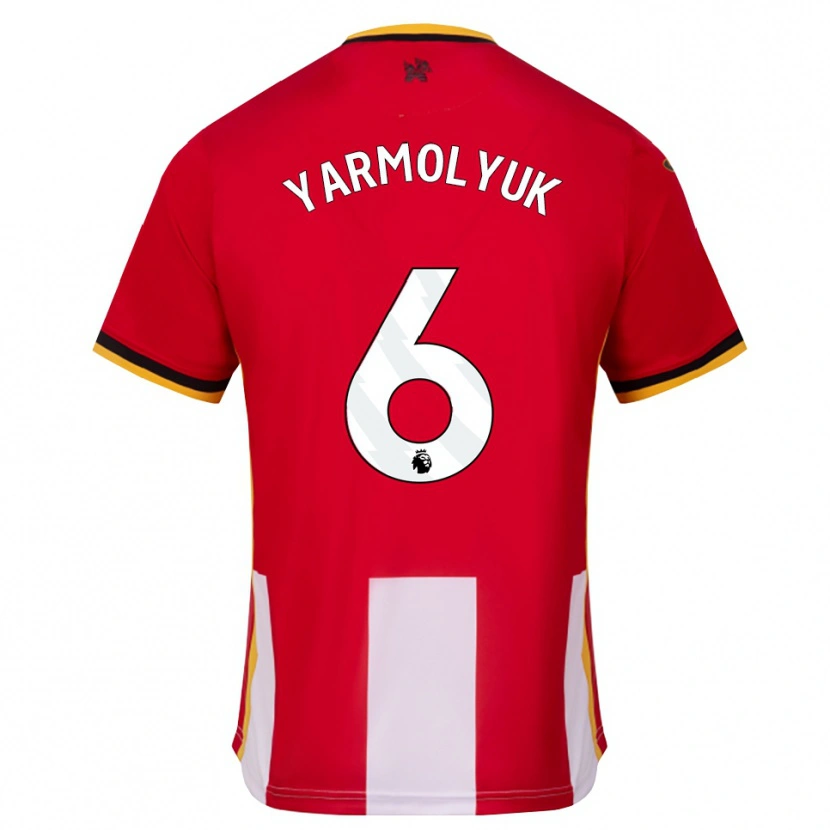 Danxen Herren Yegor Yarmolyuk #6 Gelb Schwarz Rot Heimtrikot Trikot 2026/27 T-Shirt Österreich