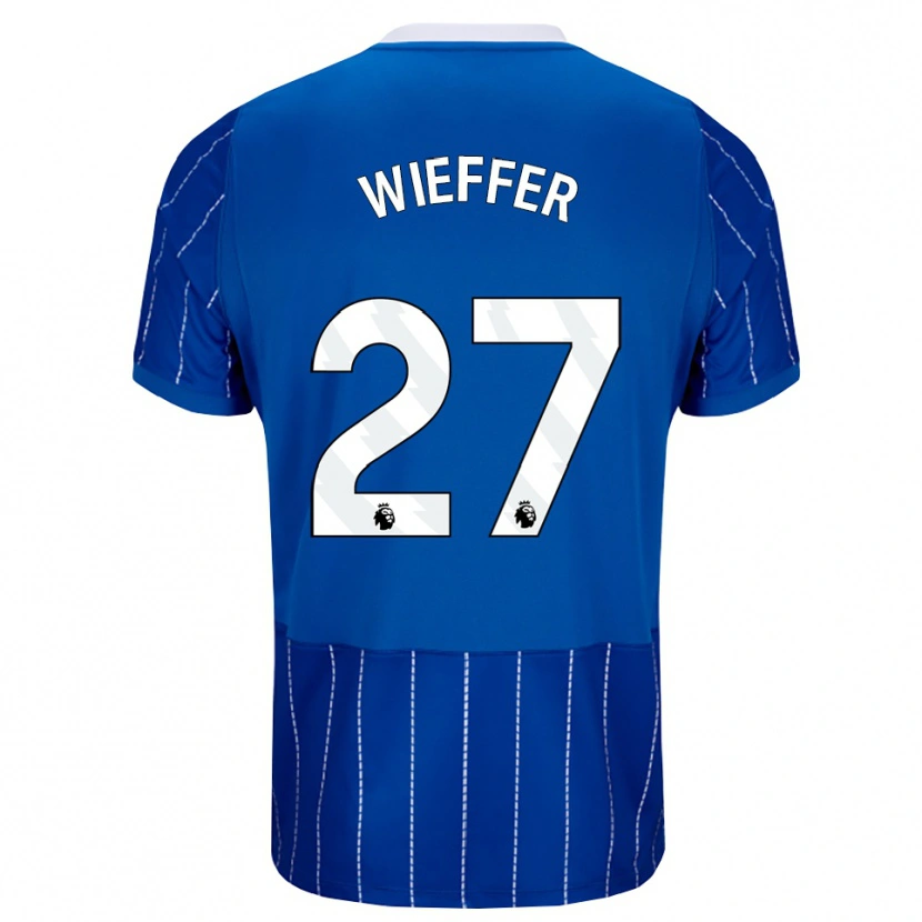 Danxen Herren Mats Wieffer #27 Mittelblau Weiß Heimtrikot Trikot 2026/27 T-Shirt Österreich