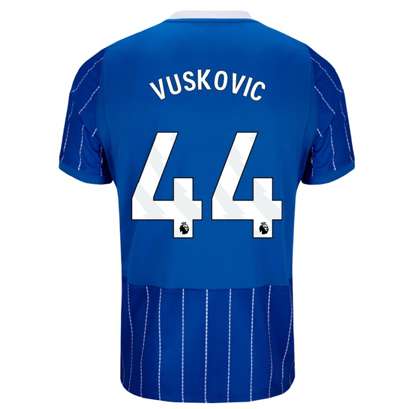 Danxen Herren Luka Vuskovic #44 Mittelblau Weiß Heimtrikot Trikot 2026/27 T-Shirt Österreich