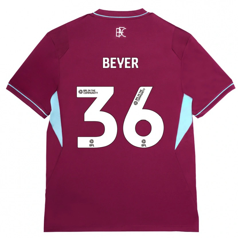 Danxen Herren Jordan Beyer #36 Burgund Grün Heimtrikot Trikot 2026/27 T-Shirt Österreich