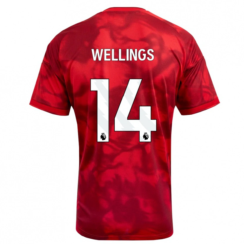 Danxen Herren Charlie Wellings #14 Karmesin Weiß Heimtrikot Trikot 2026/27 T-Shirt Österreich