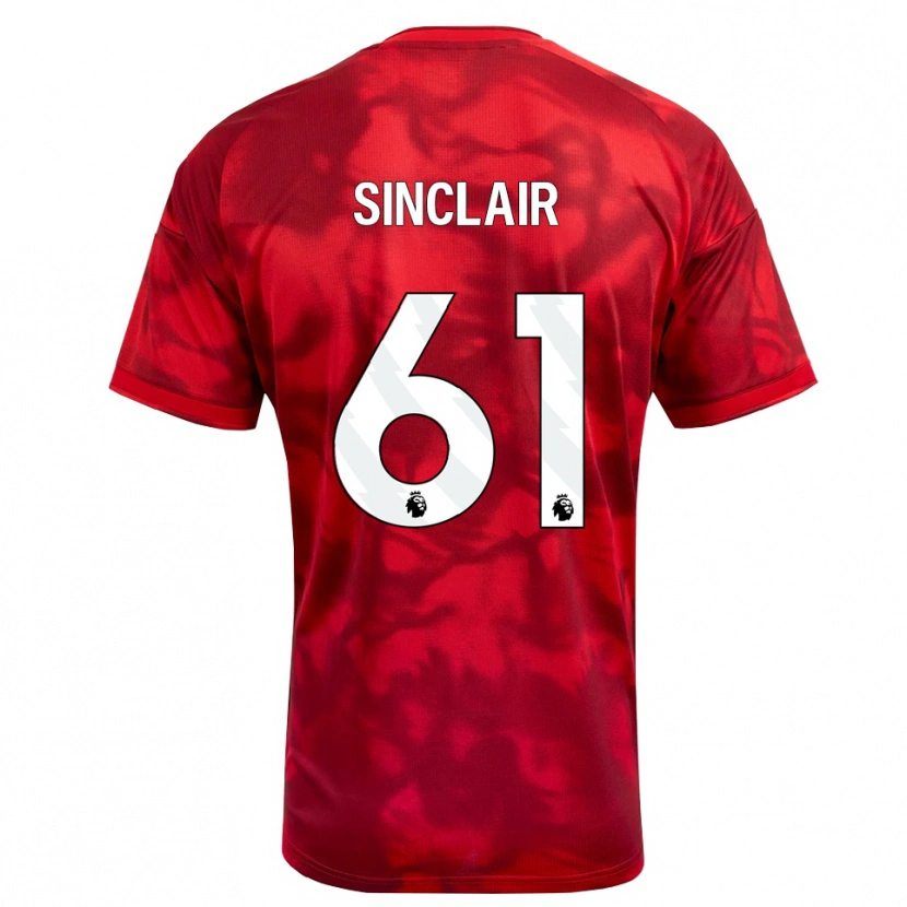 Danxen Herren Jimmy Sinclair #61 Karmesin Weiß Heimtrikot Trikot 2026/27 T-Shirt Österreich
