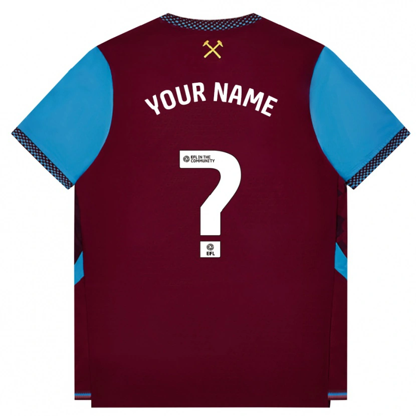 Danxen Herren Ihren Namen #0 Burgund Kornblumenblau Heimtrikot Trikot 2026/27 T-Shirt Österreich