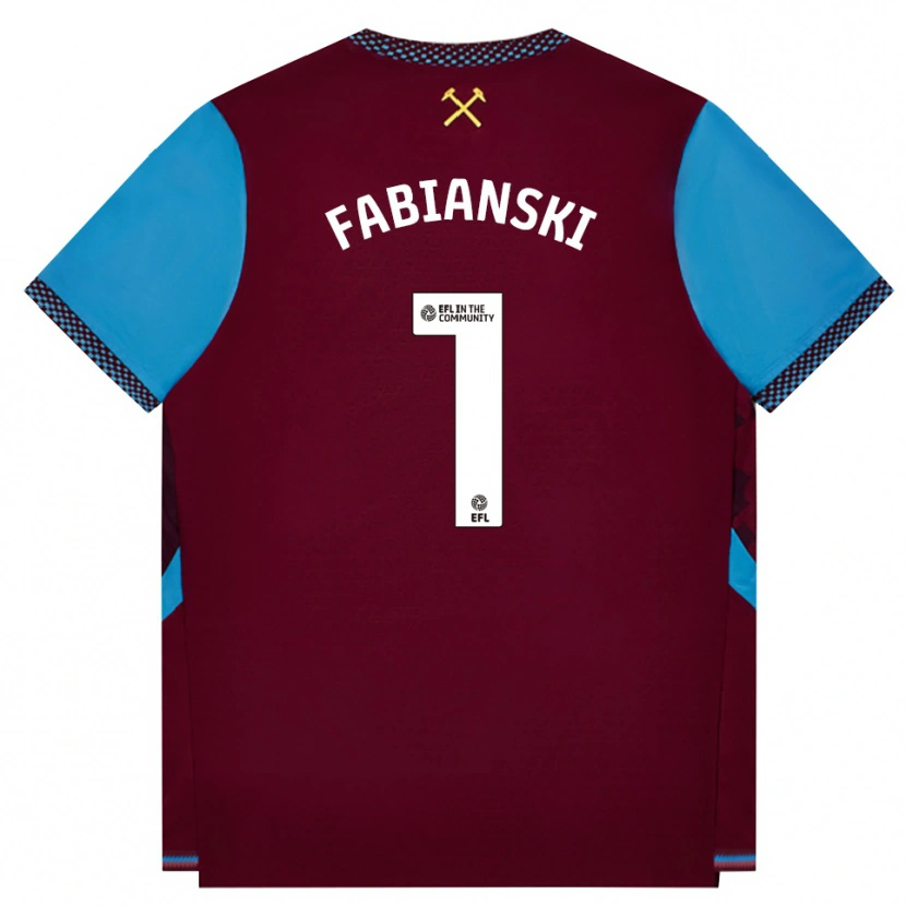 Danxen Herren Lukasz Fabianski #1 Burgund Kornblumenblau Heimtrikot Trikot 2026/27 T-Shirt Österreich