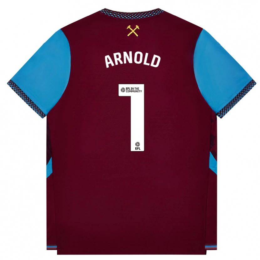 Danxen Herren Mackenzie Arnold #1 Burgund Kornblumenblau Heimtrikot Trikot 2026/27 T-Shirt Österreich