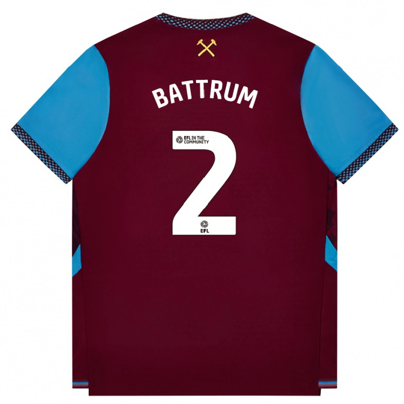 Danxen Herren Ryan Battrum #2 Burgund Kornblumenblau Heimtrikot Trikot 2026/27 T-Shirt Österreich