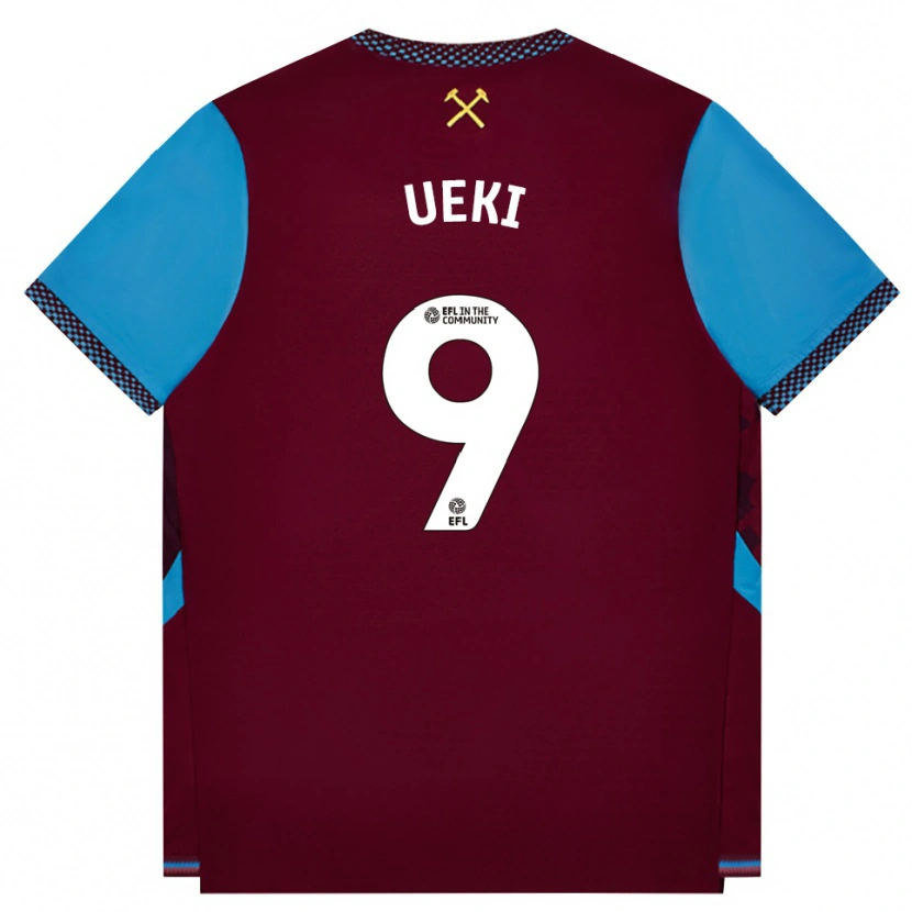 Danxen Herren Riko Ueki #9 Burgund Kornblumenblau Heimtrikot Trikot 2026/27 T-Shirt Österreich