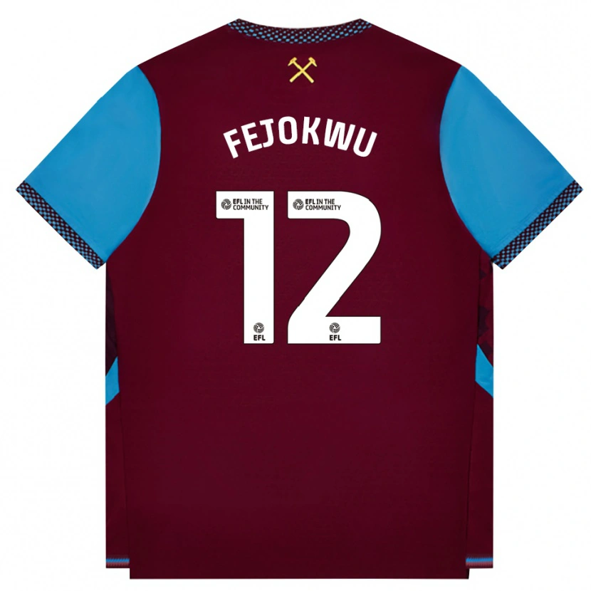 Danxen Herren Emmanuel Fejokwu #12 Burgund Kornblumenblau Heimtrikot Trikot 2026/27 T-Shirt Österreich