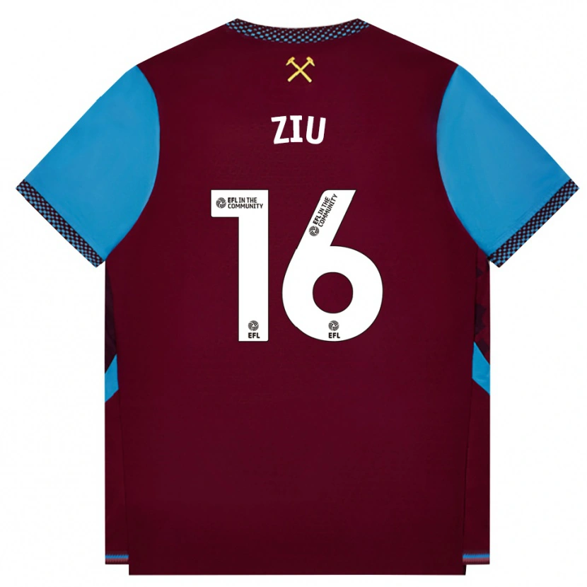 Danxen Herren Jessica Ziu #16 Burgund Kornblumenblau Heimtrikot Trikot 2026/27 T-Shirt Österreich