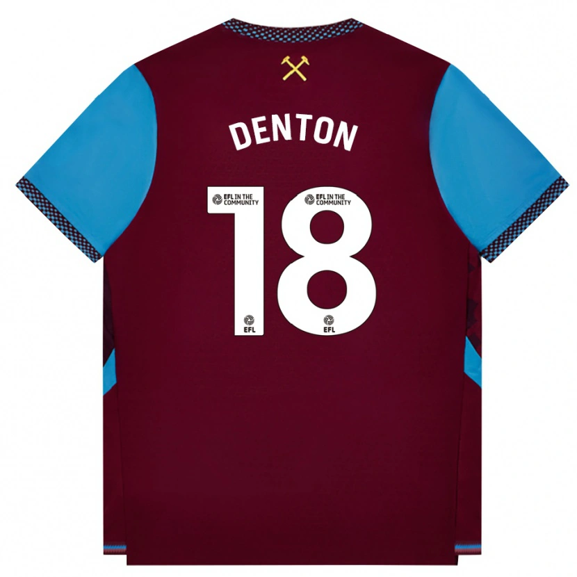 Danxen Herren Anouk Denton #18 Burgund Kornblumenblau Heimtrikot Trikot 2026/27 T-Shirt Österreich