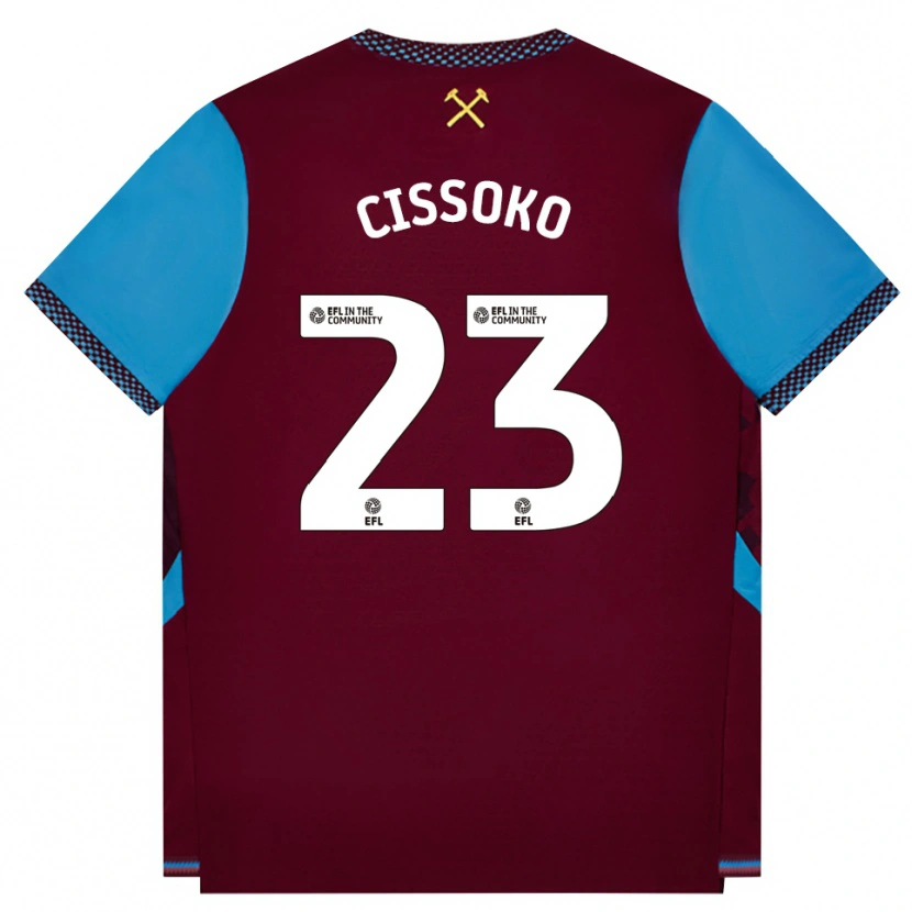 Danxen Herren Hawa Cissoko #23 Burgund Kornblumenblau Heimtrikot Trikot 2026/27 T-Shirt Österreich