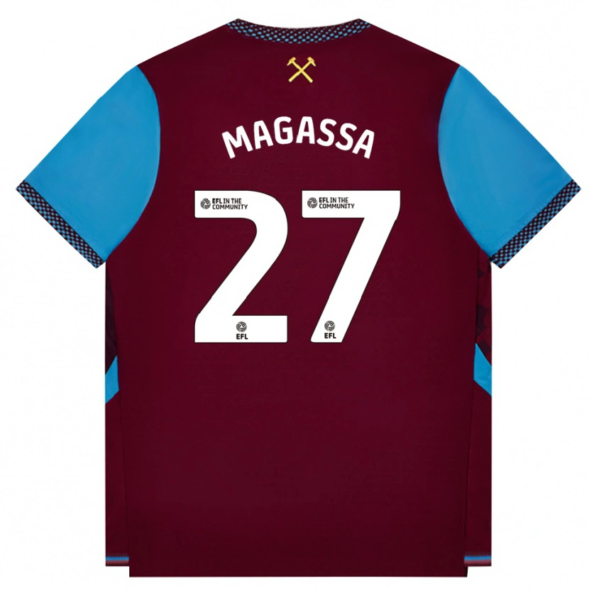 Danxen Herren Soungoutou Magassa #27 Burgund Kornblumenblau Heimtrikot Trikot 2026/27 T-Shirt Österreich