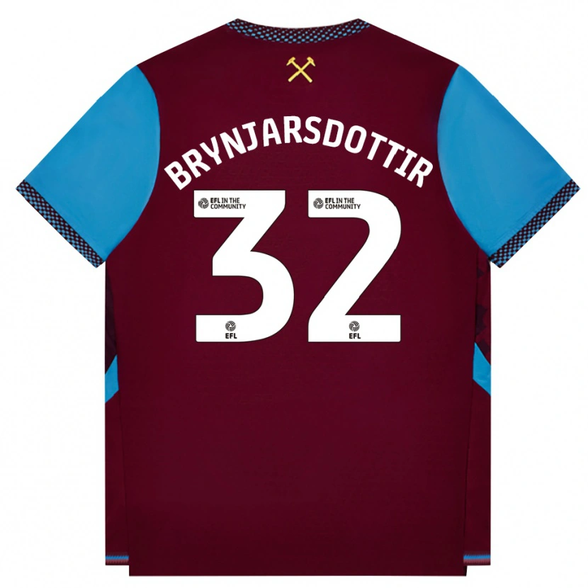 Danxen Herren Dagny Brynjarsdottir #32 Burgund Kornblumenblau Heimtrikot Trikot 2026/27 T-Shirt Österreich