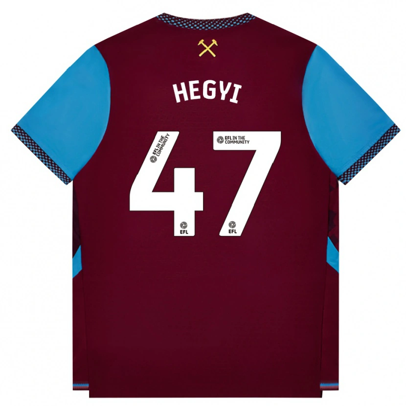 Danxen Herren Krisztián Hegyi #47 Burgund Kornblumenblau Heimtrikot Trikot 2026/27 T-Shirt Österreich