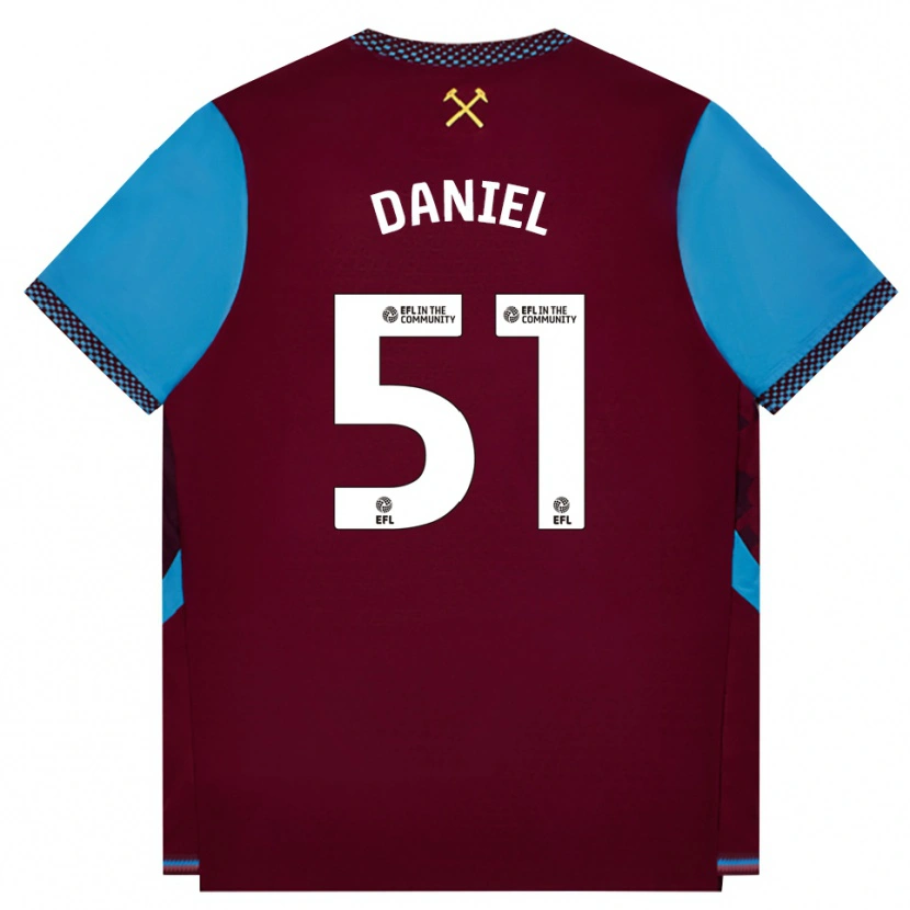 Danxen Herren Daniel Chesters #51 Burgund Kornblumenblau Heimtrikot Trikot 2026/27 T-Shirt Österreich