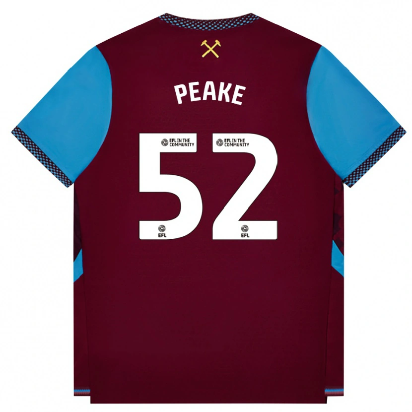 Danxen Herren Lennon Peake #52 Burgund Kornblumenblau Heimtrikot Trikot 2026/27 T-Shirt Österreich