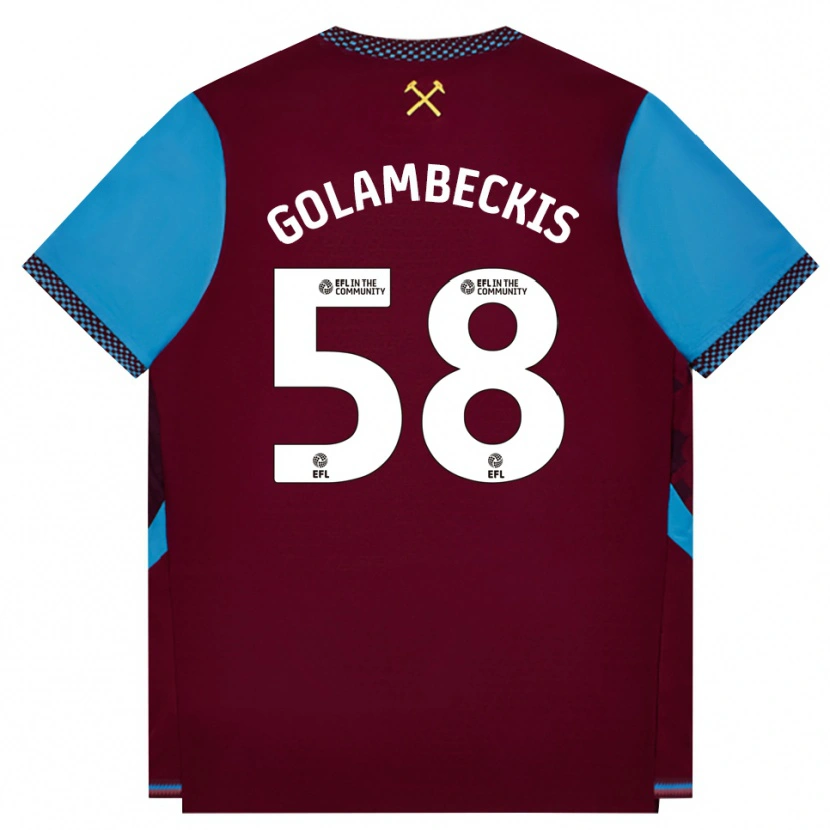 Danxen Herren Airidas Golambeckis #58 Burgund Kornblumenblau Heimtrikot Trikot 2026/27 T-Shirt Österreich
