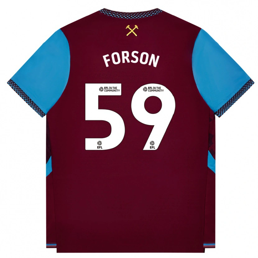 Danxen Herren Keenan Forson #59 Burgund Kornblumenblau Heimtrikot Trikot 2026/27 T-Shirt Österreich