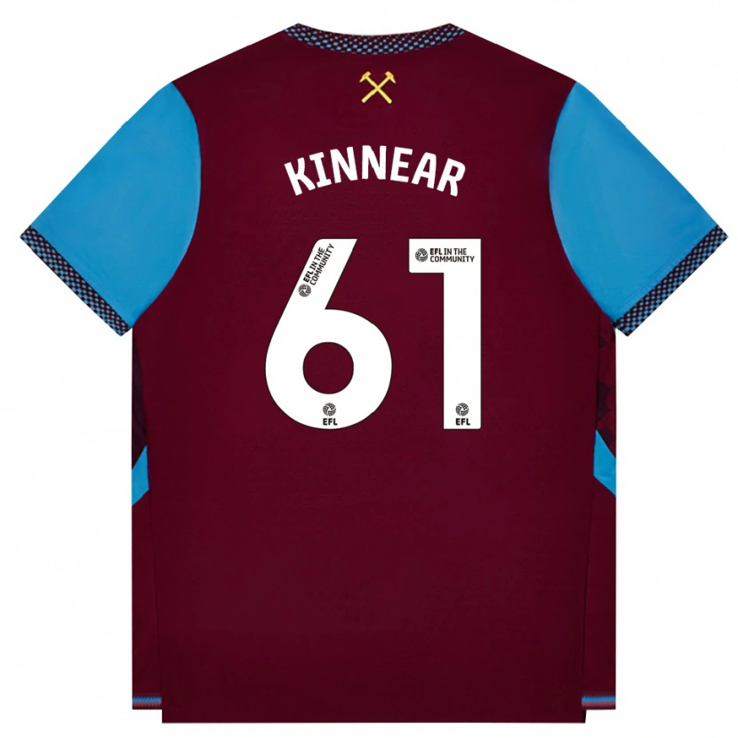 Danxen Herren Brian Kinnear #61 Burgund Kornblumenblau Heimtrikot Trikot 2026/27 T-Shirt Österreich