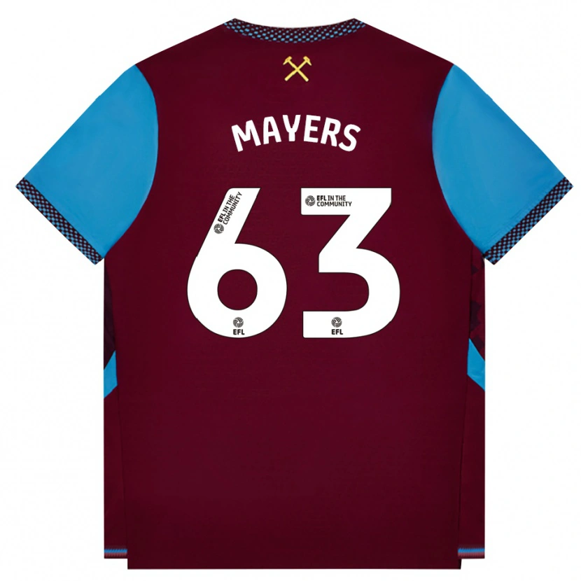 Danxen Herren Ezra Mayers #63 Burgund Kornblumenblau Heimtrikot Trikot 2026/27 T-Shirt Österreich